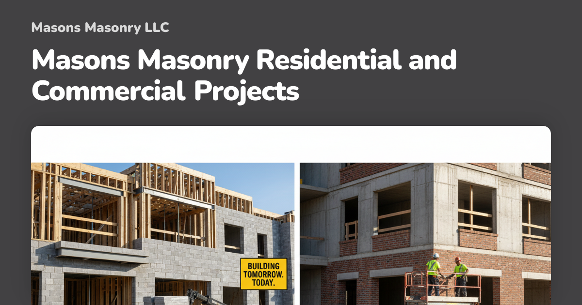 Masons Masonry Residential and Commercial Projects