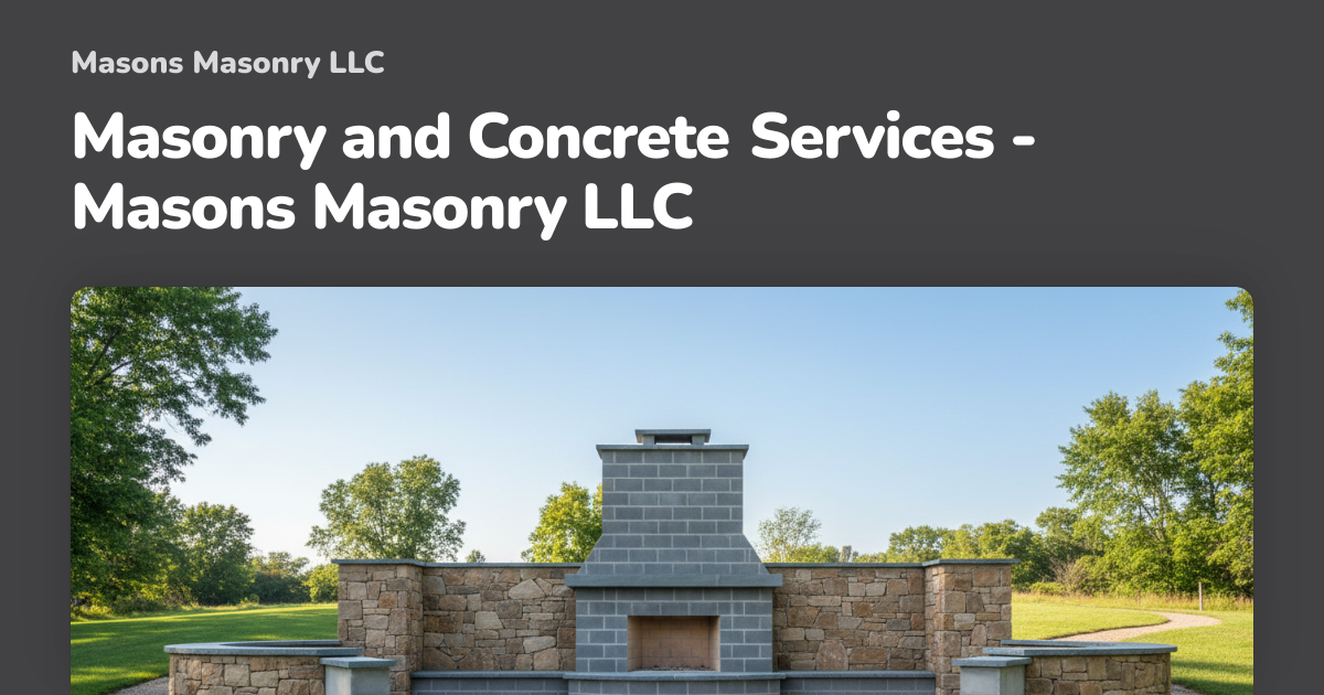 Masonry and Concrete Services - Masons Masonry LLC